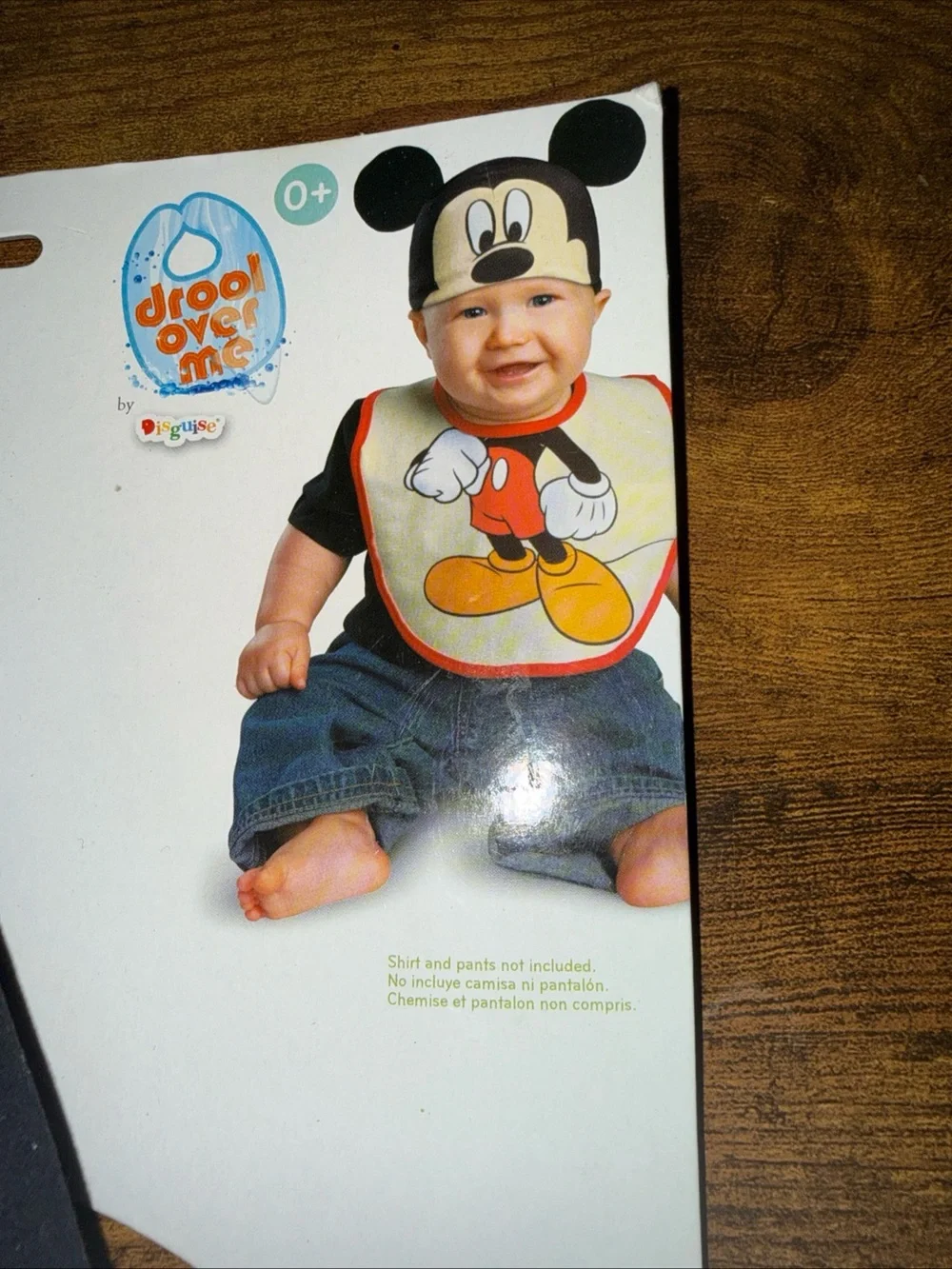 Disney Mickey Mouse Black Hat with White Bib and Red Trim